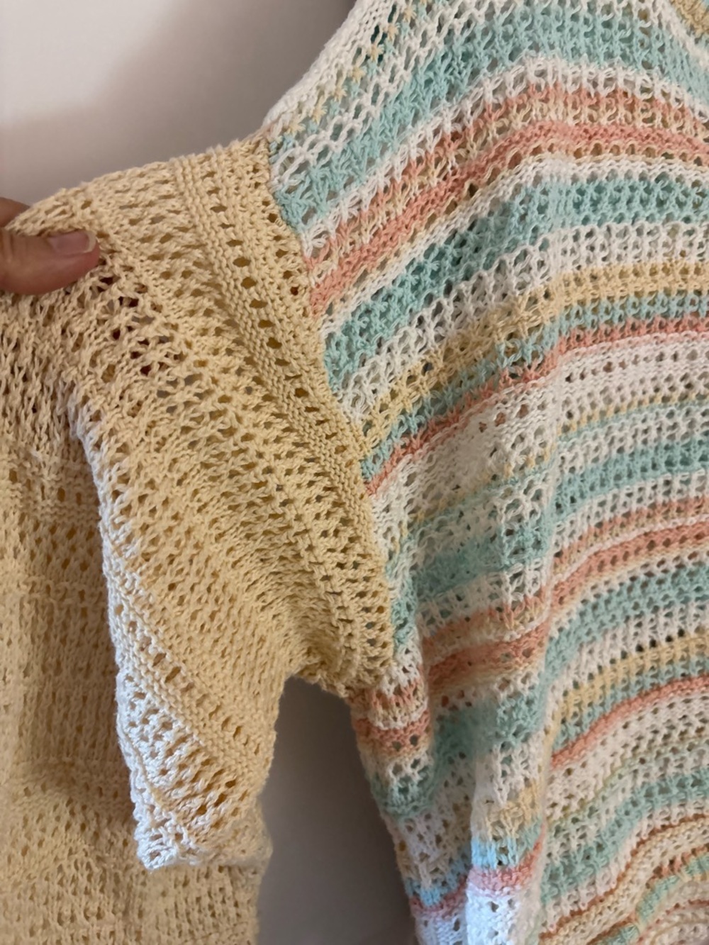 Women’s L crochet summer Cardigan boutique, beachy, costal grandma, cottagecore - Picture 11 of 16